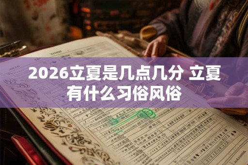 2026立夏是几点几分 立夏有什么习俗风俗 2026立夏是几点几分 立夏有什么习俗风俗