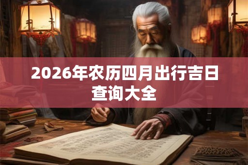 2026年农历四月出行吉日查询大全 2026年农历四月出行吉日查询大全