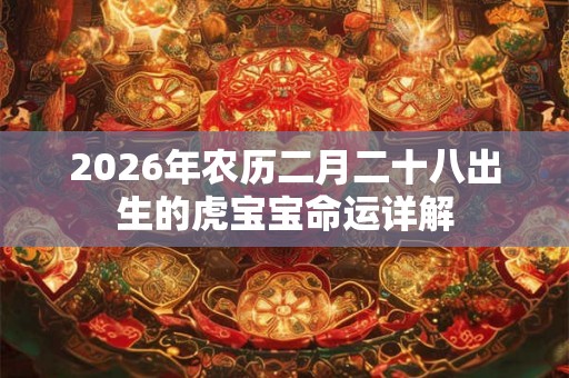 2026年农历二月二十八出生的虎宝宝命运详解 2026年农历二月二十八出生的虎宝宝命运详解