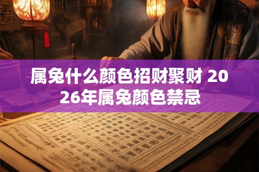 属兔什么颜色招财聚财 2026年属兔颜色禁忌 属兔什么颜色招财聚财 2026年属兔颜色禁忌
