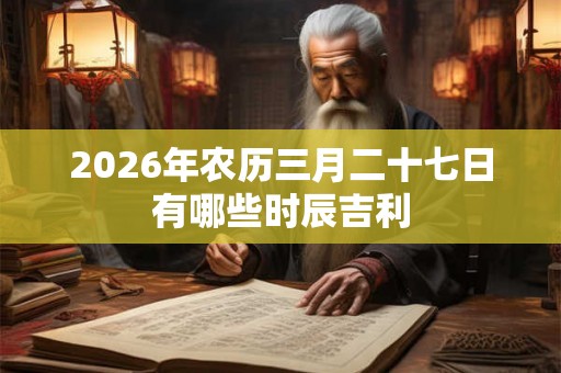 2026年农历三月二十七日有哪些时辰吉利 2026年农历三月二十七日有哪些时辰吉利