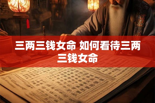 三两三钱女命 如何看待三两三钱女命 三两三钱女命 如何看待三两三钱女命