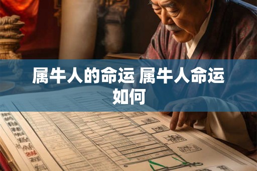 属牛人的命运 属牛人命运如何 属牛人的命运 属牛人命运如何