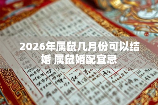2026年属鼠几月份可以结婚 属鼠婚配宜忌 2026年属鼠几月份可以结婚 属鼠婚配宜忌