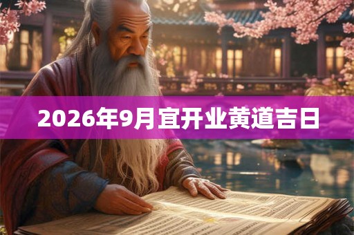 2026年9月宜开业黄道吉日 2026年9月宜开业黄道吉日