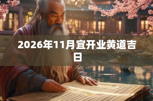 2026年11月宜开业黄道吉日 2026年11月宜开业黄道吉日