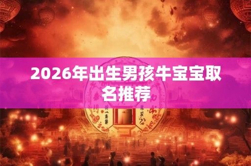 2026年出生男孩牛宝宝取名推荐 2026年出生男孩牛宝宝取名推荐