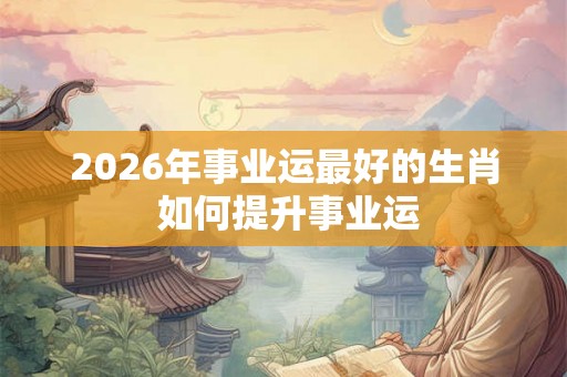 2026年事业运最好的生肖 如何提升事业运 2026年事业运最好的生肖 如何提升事业运