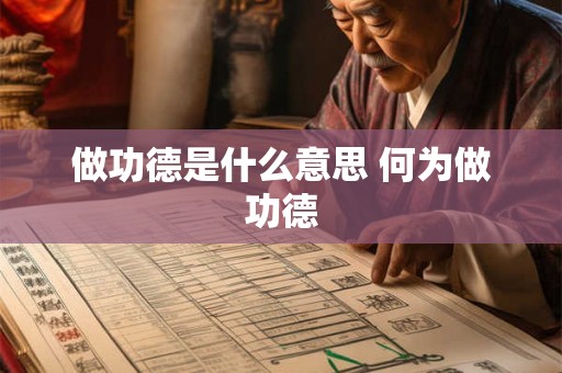 做功德是什么意思 何为做功德 做功德是什么意思 何为做功德