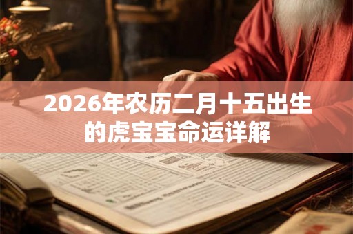 2026年农历二月十五出生的虎宝宝命运详解 2026年农历二月十五出生的虎宝宝命运详解
