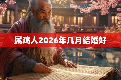 属鸡人2026年几月结婚好