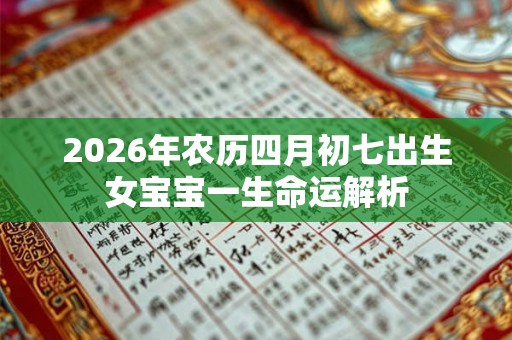 2026年农历四月初七出生女宝宝一生命运解析 2026年农历四月初七出生女宝宝一生命运解析