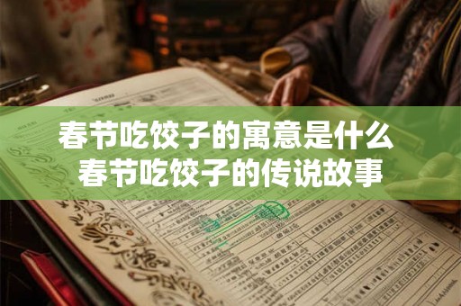 春节吃饺子的寓意是什么 春节吃饺子的传说故事