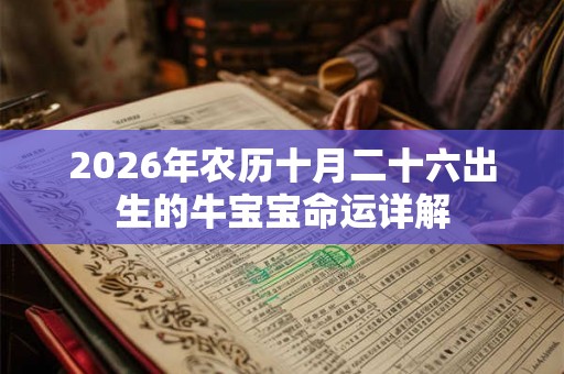 2026年农历十月二十六出生的牛宝宝命运详解
