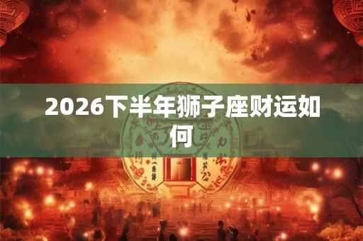 2026下半年狮子座财运如何 2026下半年狮子座财运如何