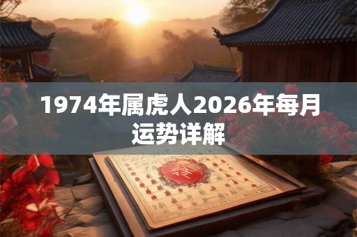 1974年属虎人2026年每月运势详解 1974年属虎人2026年每月运势详解