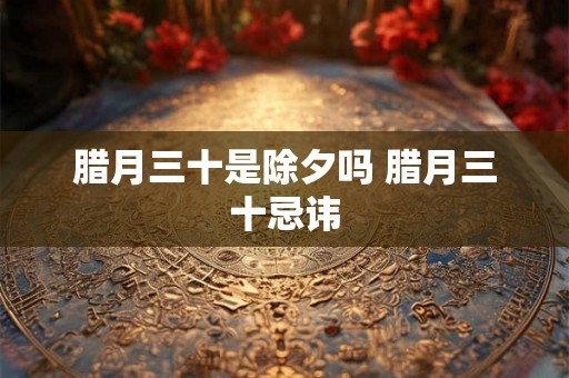 腊月三十是除夕吗 腊月三十忌讳 腊月三十是除夕吗 腊月三十忌讳