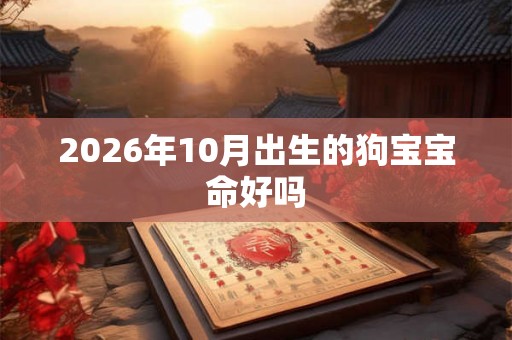 2026年10月出生的狗宝宝命好吗 2026年10月出生的狗宝宝命好吗
