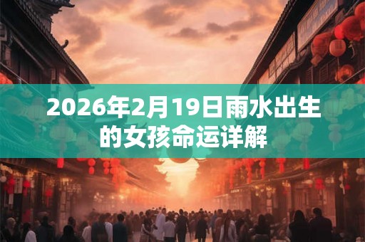 2026年2月19日雨水出生的女孩命运详解 2026年2月19日雨水出生的女孩命运详解