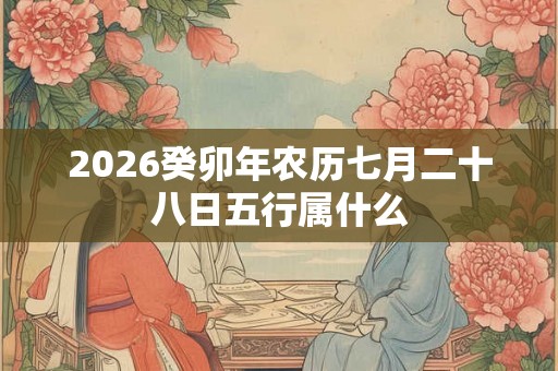 2026癸卯年农历七月二十八日五行属什么 2026癸卯年农历七月二十八日五行属什么