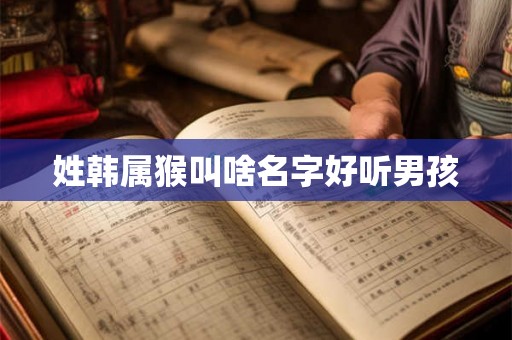 姓韩属猴叫啥名字好听男孩 姓韩属猴叫啥名字好听男孩