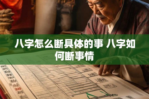 八字怎么断具体的事 八字如何断事情 八字怎么断具体的事 八字如何断事情