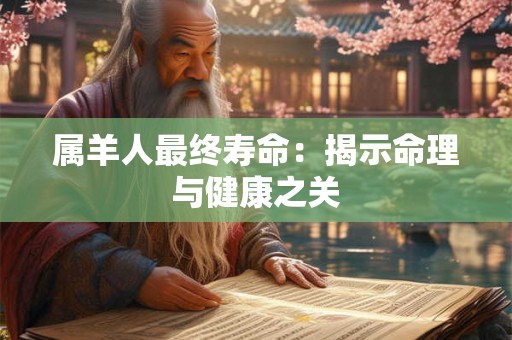 属羊人最终寿命:揭示命理与健康之关 属羊人最终寿命:揭示命理与健康之关