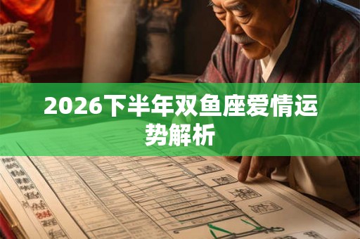 2026下半年双鱼座爱情运势解析 2026下半年双鱼座爱情运势解析