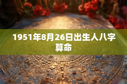 1951年8月26日出生人八字算命 1951年8月26日出生人八字算命