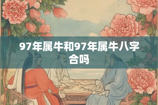 97年属牛和97年属牛八字合吗 97年属牛和97年属牛八字合吗