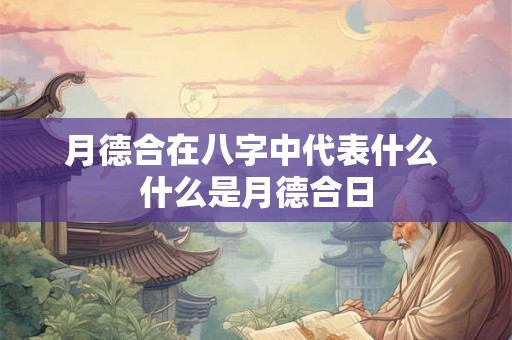 月德合在八字中代表什么 什么是月德合日