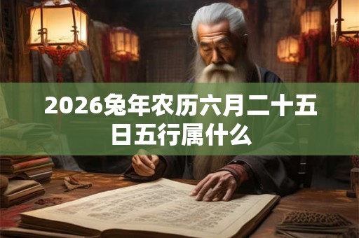 2026兔年农历六月二十五日五行属什么 2026兔年农历六月二十五日五行属什么