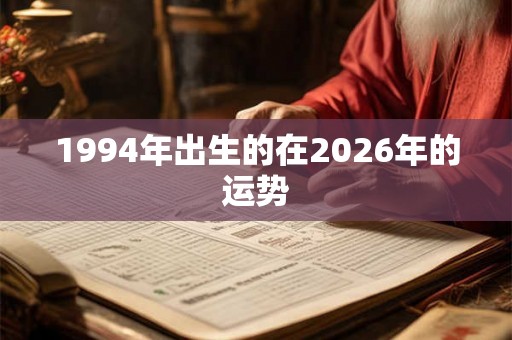 1994年出生的在2026年的运势 1994年出生的在2026年的运势