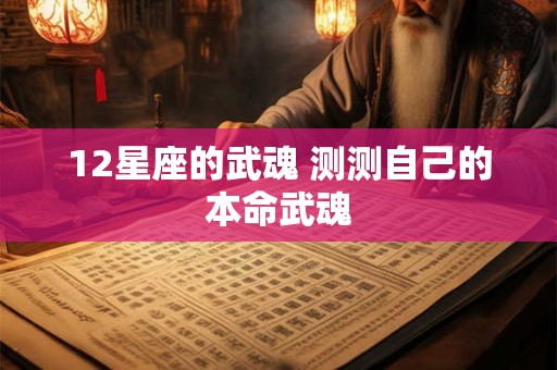 12星座的武魂 测测自己的本命武魂 12星座的武魂 测测自己的本命武魂