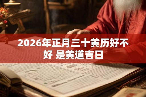 2026年正月三十黄历好不好 是黄道吉日 2026年正月三十黄历好不好 是黄道吉日
