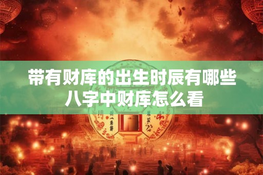 带有财库的出生时辰有哪些 八字中财库怎么看 带有财库的出生时辰有哪些 八字中财库怎么看