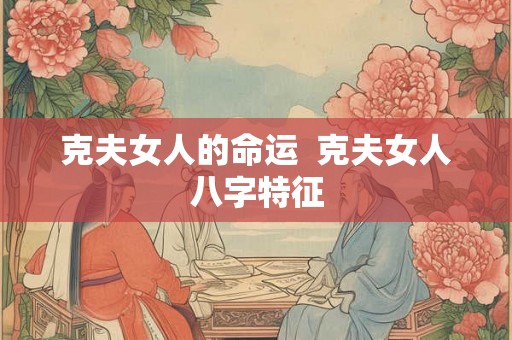 克夫女人的命运  克夫女人八字特征