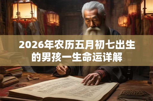 2026年农历五月初七出生的男孩一生命运详解