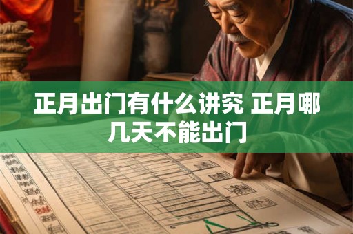 正月出门有什么讲究 正月哪几天不能出门 正月出门有什么讲究 正月哪几天不能出门
