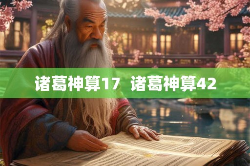 诸葛神算17 诸葛神算42 诸葛神算17 诸葛神算42
