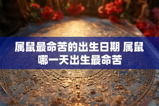属鼠最命苦的出生日期 属鼠哪一天出生最命苦 属鼠最命苦的出生日期 属鼠哪一天出生最命苦
