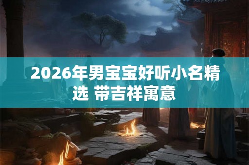 2026年男宝宝好听小名精选 带吉祥寓意 2026年男宝宝好听小名精选 带吉祥寓意