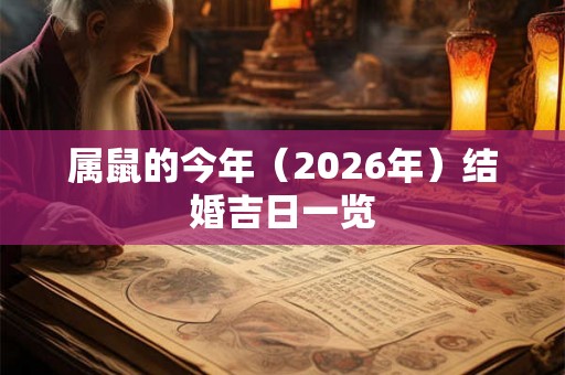 属鼠的今年(2026年)结婚吉日一览 属鼠的今年(2026年)结婚吉日一览