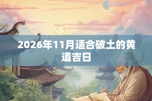 2026年11月适合破土的黄道吉日 2026年11月适合破土的黄道吉日