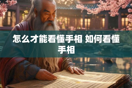 怎么才能看懂手相 如何看懂手相 怎么才能看懂手相 如何看懂手相