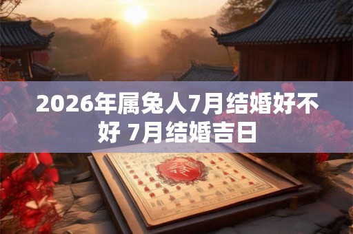 2026年属兔人7月结婚好不好 7月结婚吉日 2026年属兔人7月结婚好不好 7月结婚吉日