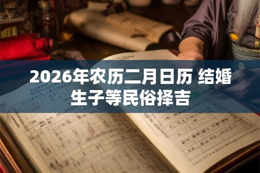2026年农历二月日历 结婚生子等民俗择吉 2026年农历二月日历 结婚生子等民俗择吉