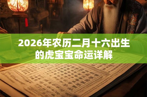 2026年农历二月十六出生的虎宝宝命运详解 2026年农历二月十六出生的虎宝宝命运详解