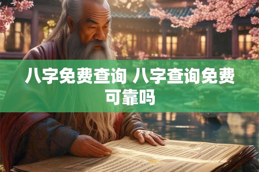 八字免费查询 八字查询免费可靠吗 八字免费查询 八字查询免费可靠吗