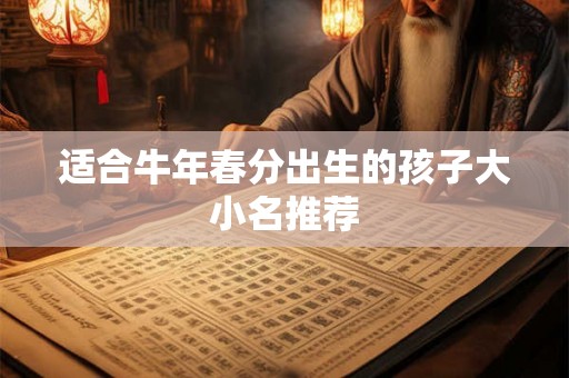 适合牛年春分出生的孩子大小名推荐